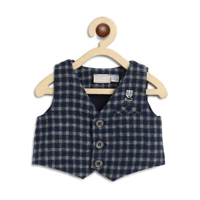 Flannel Waistcoat  With Checked Pattern